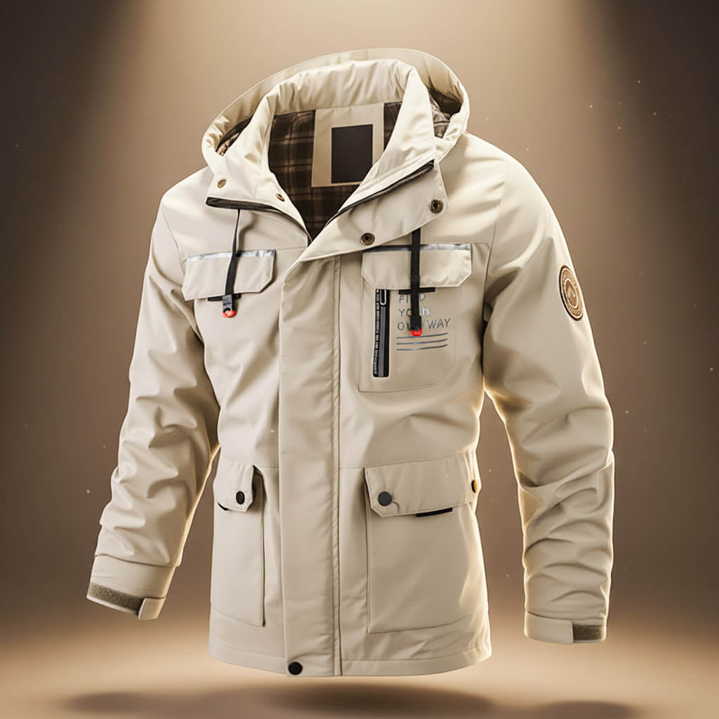 Finn mens hooded utility jacket