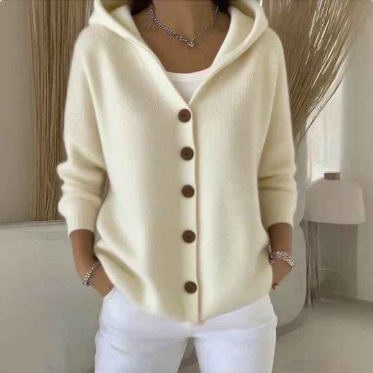 Kira | Hooded Button Knit Cardigan