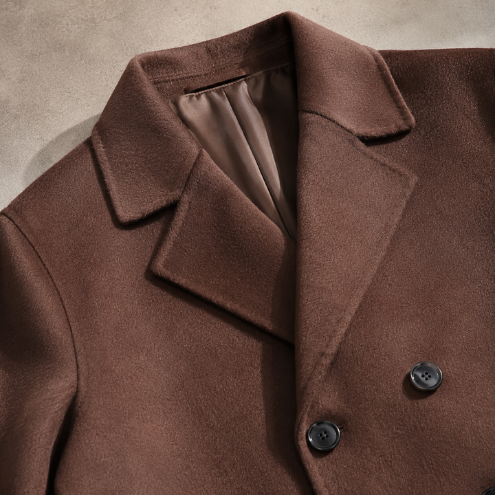 Fred | Mens Double-Breasted Wool Peacoat Relaxed Fit