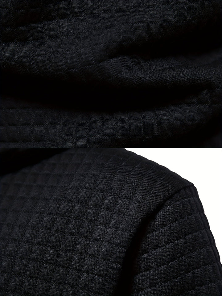 Grant mens quilted pullover hoodie