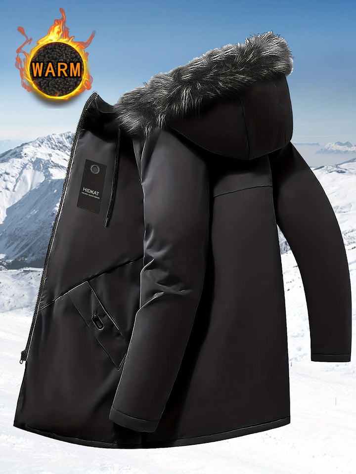 Nolan mens faux fur trim hooded parka