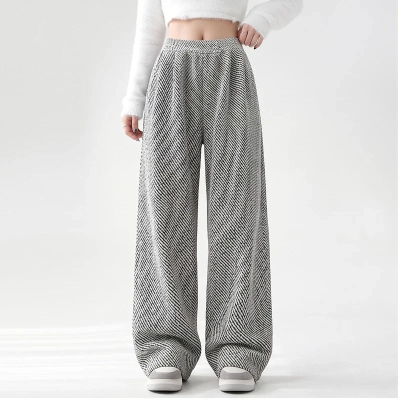 Ruby womens herringbone wide leg sweatpants