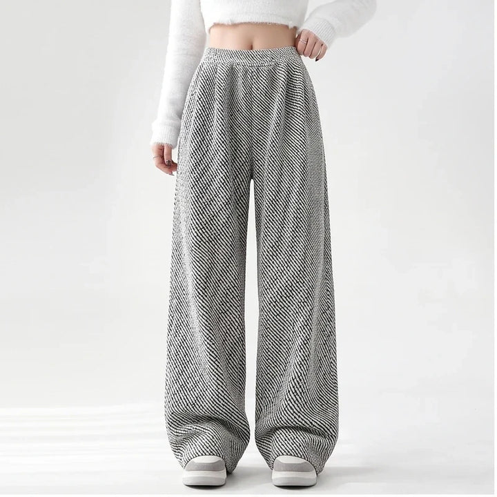 Ruby womens herringbone wide leg sweatpants