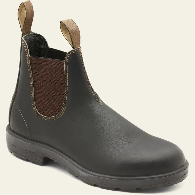 Harley mens leather Chelsea boots side view