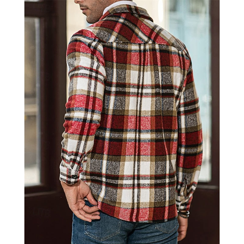 Liam | Mens Plaid Flannel Shacket