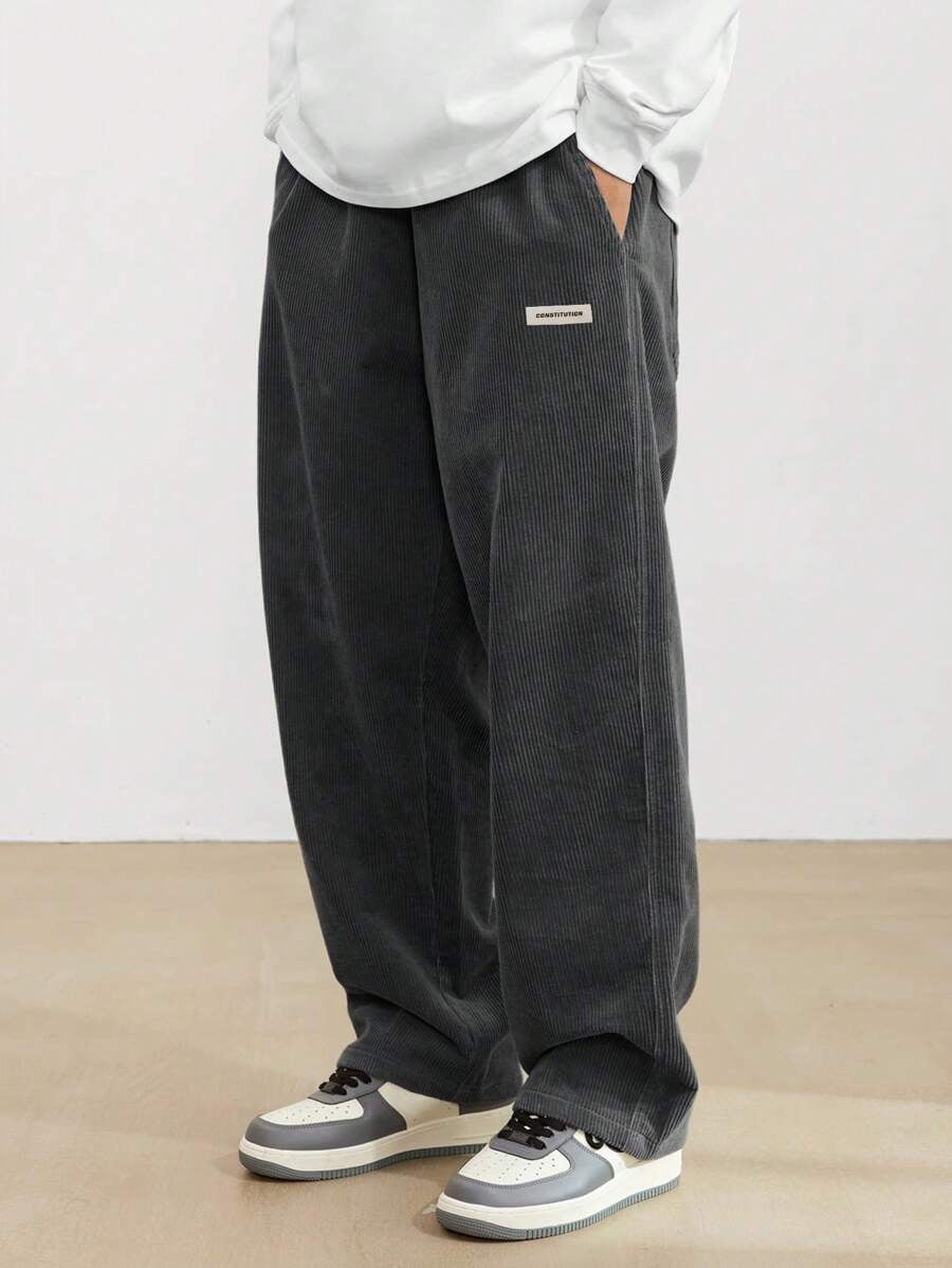 Dale | Corduroy Pants Drawstring Wide Leg Relaxed Fit