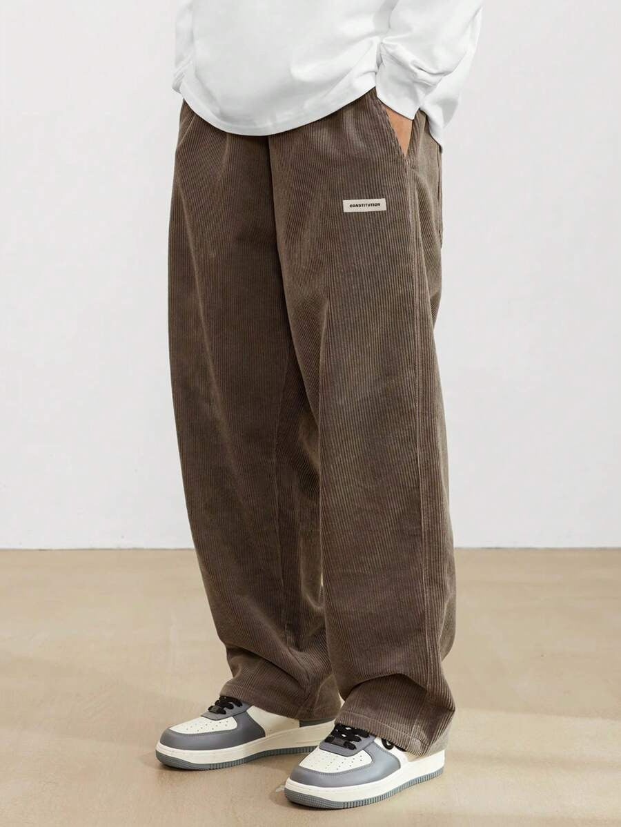 Dale | Corduroy Pants Drawstring Wide Leg Relaxed Fit