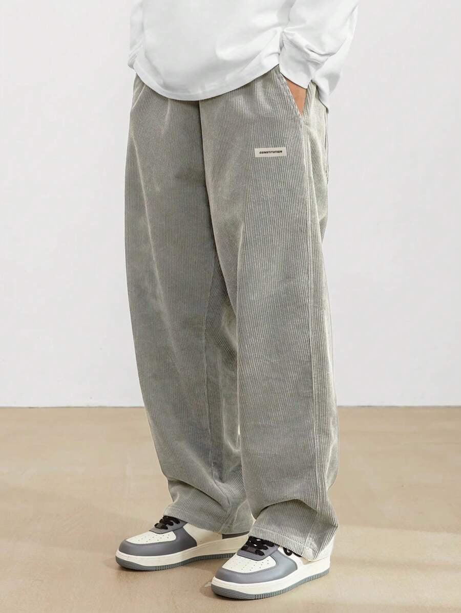 Dale | Corduroy Pants Drawstring Wide Leg Relaxed Fit