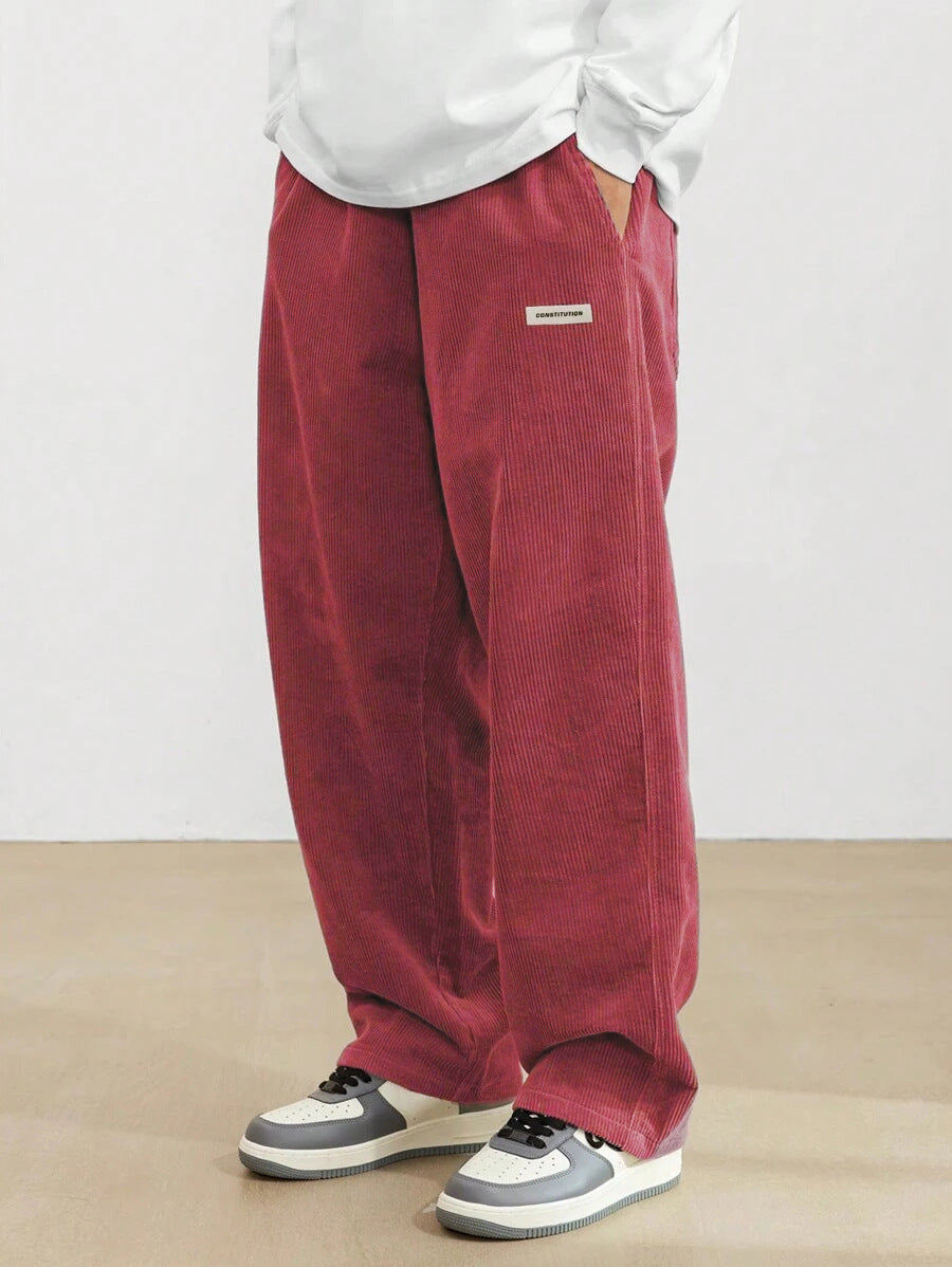 Dale | Corduroy Pants Drawstring Wide Leg Relaxed Fit