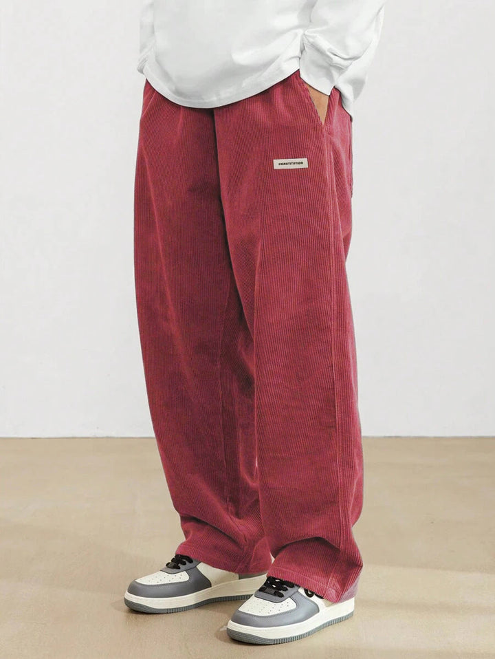 Dale | Corduroy Pants Drawstring Wide Leg Relaxed Fit