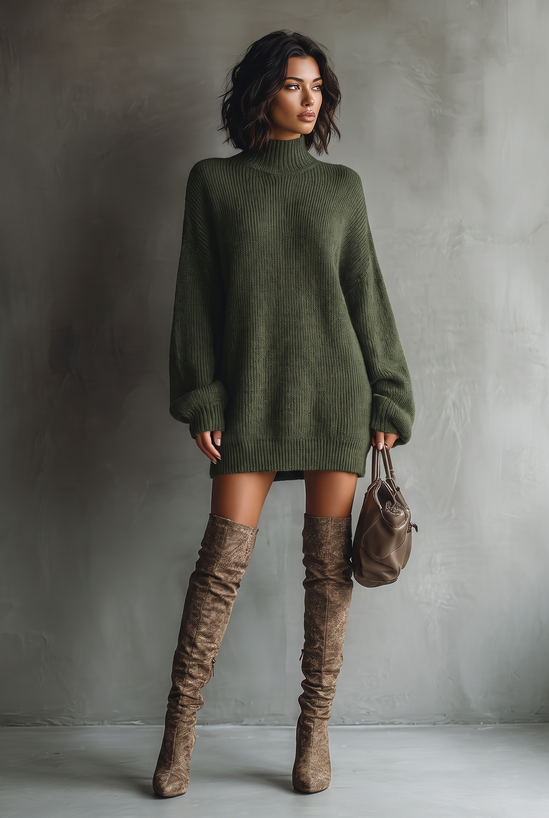 Elise | Chunky Knit Oversized Sweater Dress