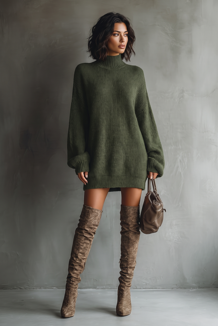 Elise | Chunky Knit Oversized Sweater Dress