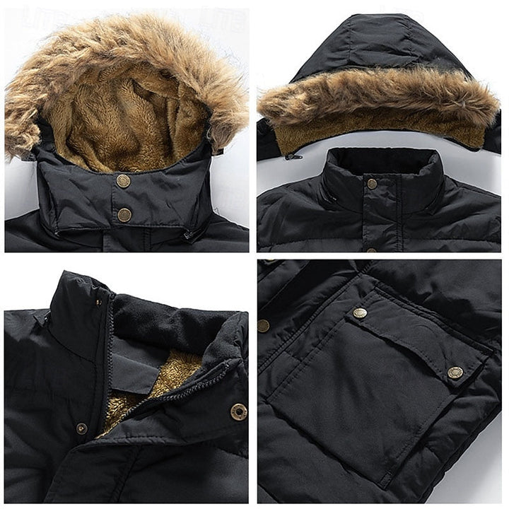 Wade mens hooded puffer parka
