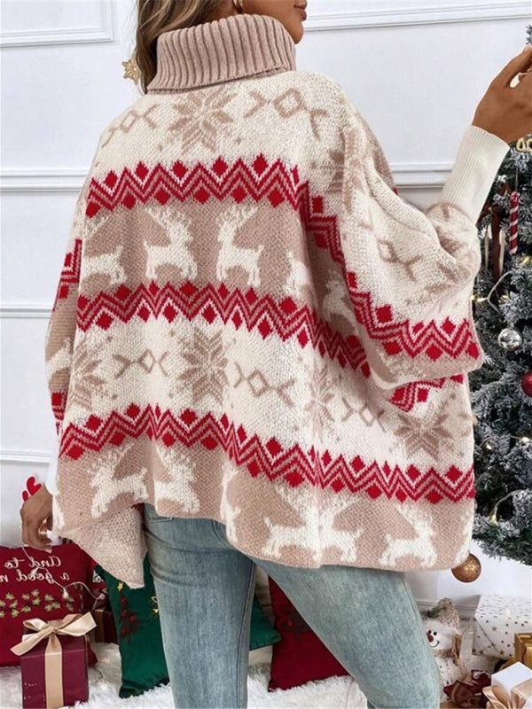 Phoebe | Womens Christmas Sweaters Fair Isle Oversized Knit Poncho