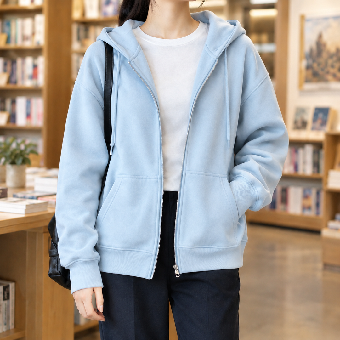 Paige | Zip Hoodie Relaxed Fit Long Sleeve
