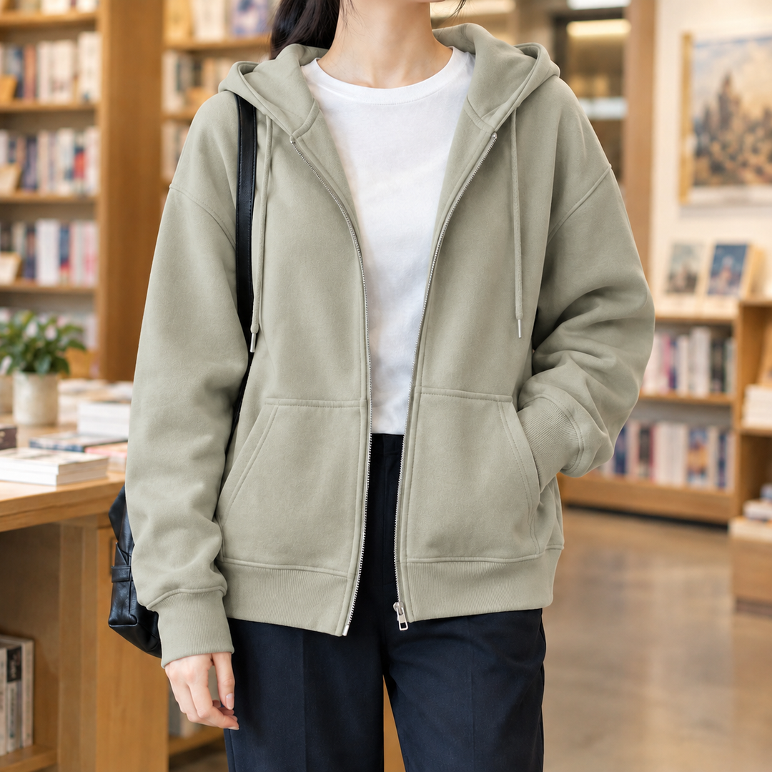 Paige | Zip Hoodie Relaxed Fit Long Sleeve