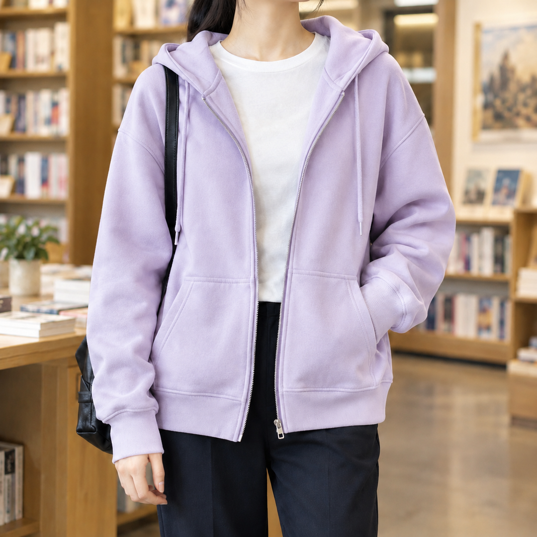 Paige | Zip Hoodie Relaxed Fit Long Sleeve