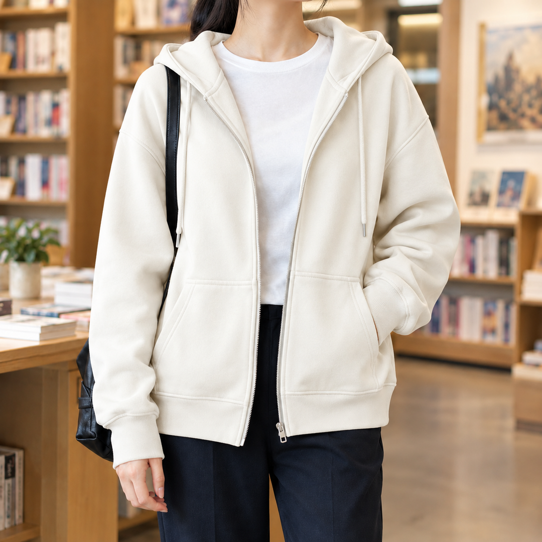 Paige | Zip Hoodie Relaxed Fit Long Sleeve