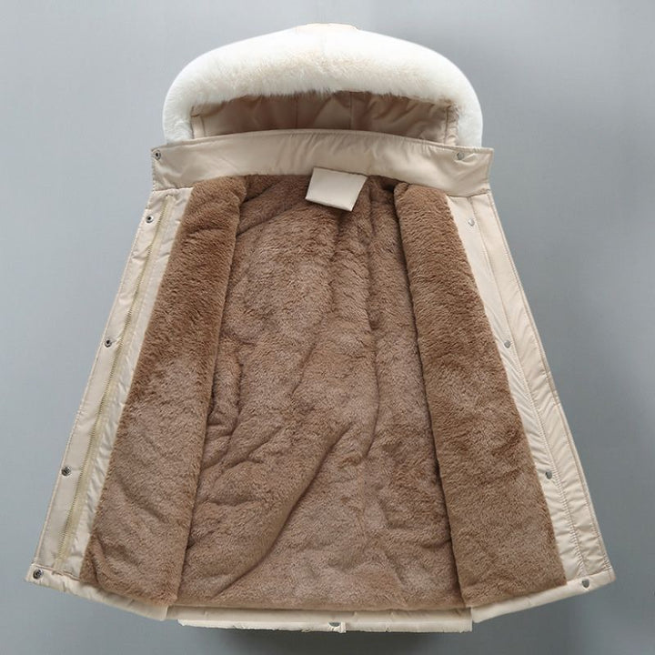 Fiona | Hooded Parka with Faux Fur Trim Zip
