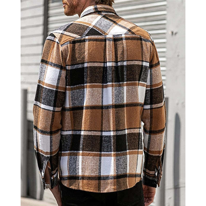 Liam | Mens Plaid Flannel Shacket