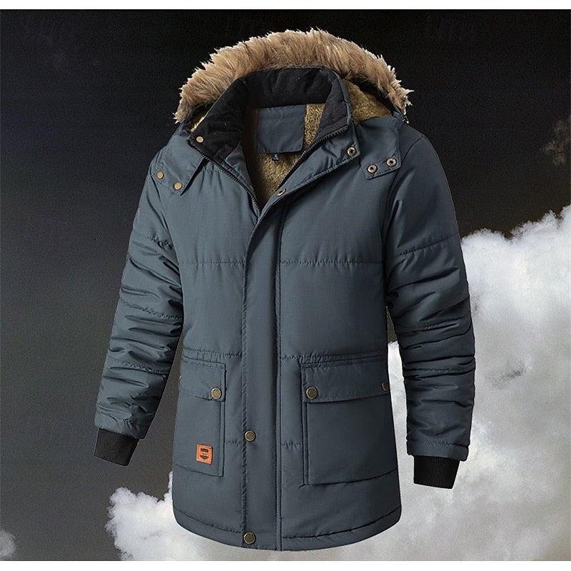 Wade mens hooded puffer parka