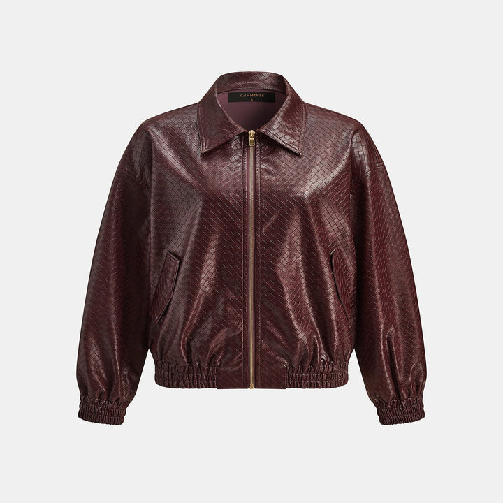 Kara | Womens Oversized Faux Leather Bomber Jacket