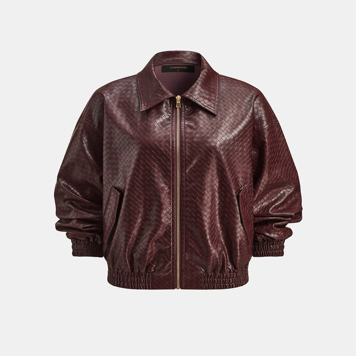 Kara | Womens Oversized Faux Leather Bomber Jacket