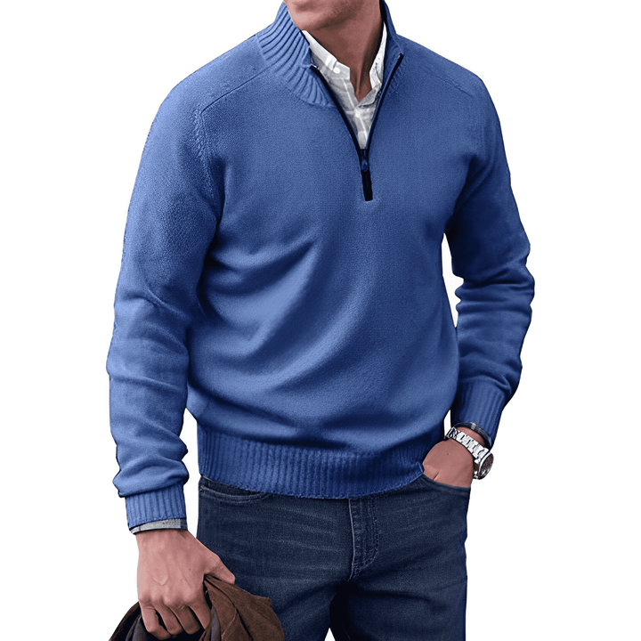 Wyatt | Quarter Zip Sweater Knit Collared Relaxed Fit