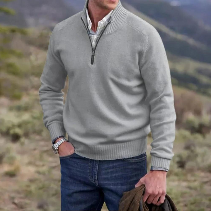 Wyatt mens quarter zip knit sweater