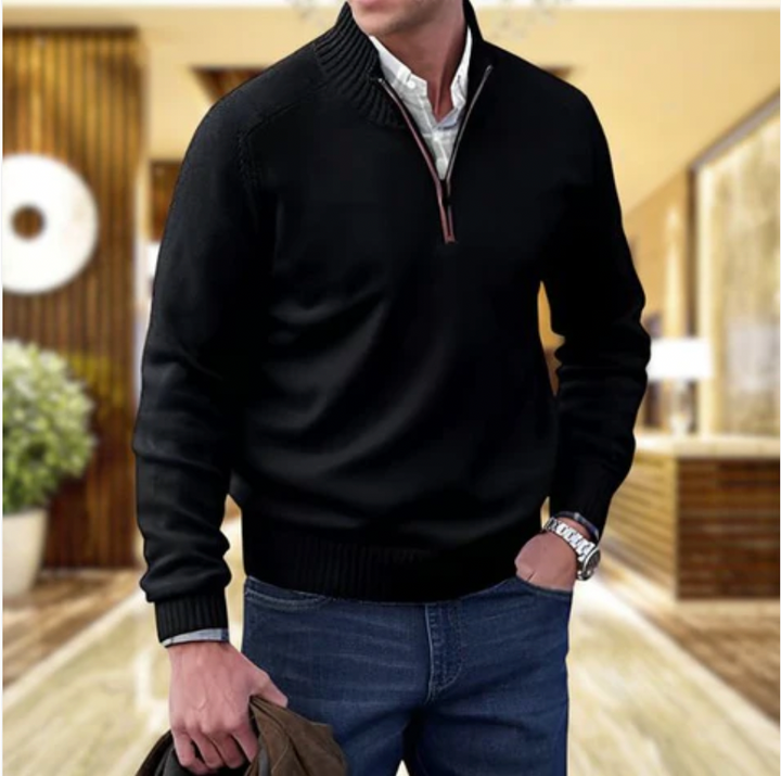 Wyatt mens quarter zip knit sweater