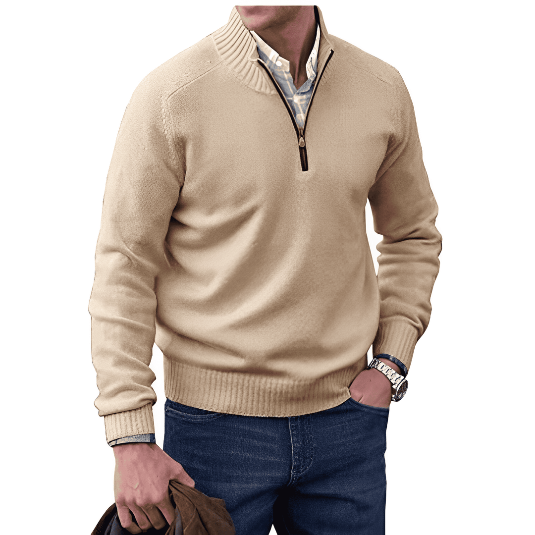 Wyatt mens quarter zip knit sweater