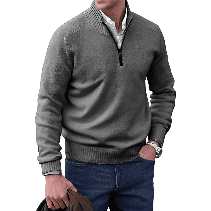 Wyatt | Quarter Zip Sweater Knit Collared Relaxed Fit