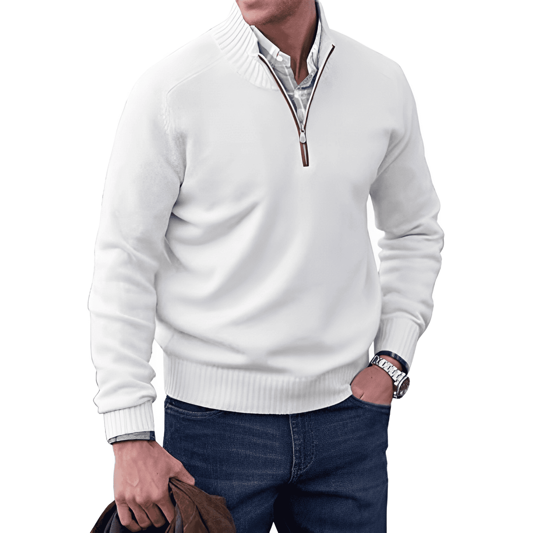 Wyatt mens quarter zip knit sweater