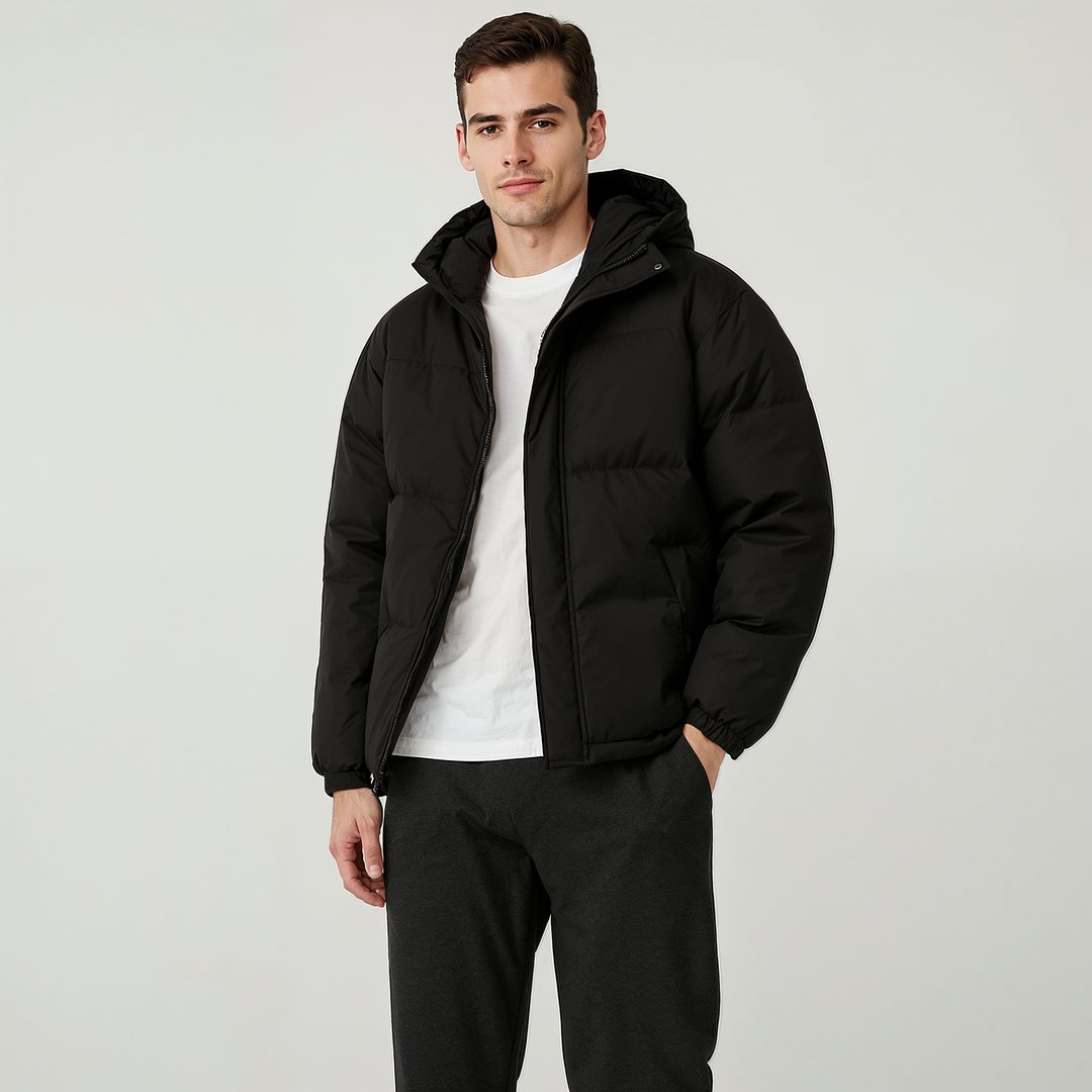 Wyatt | Mens Hooded Zip Puffer Jacket