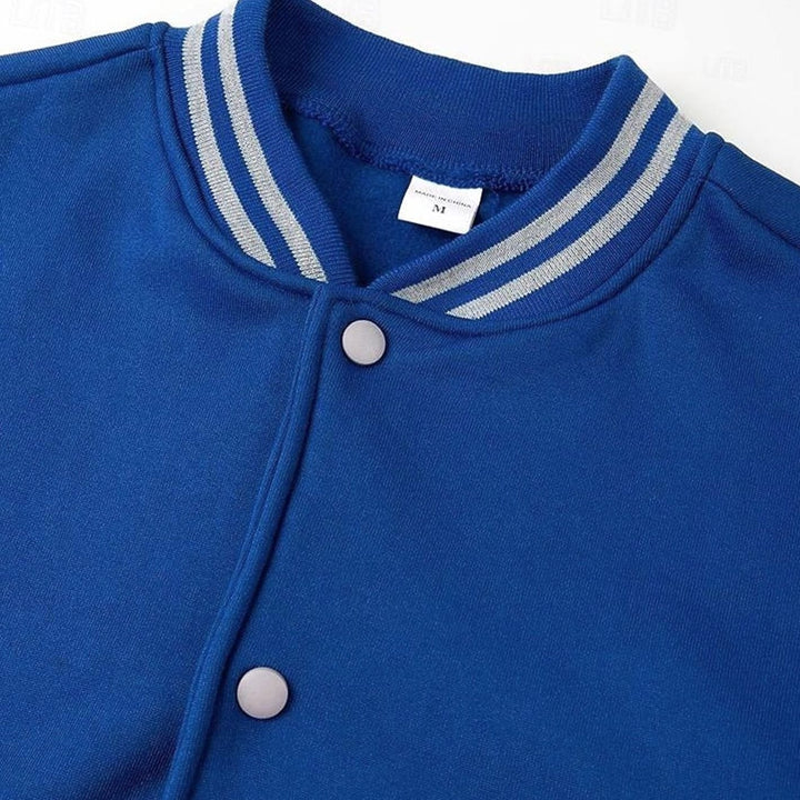 Chad | Varsity Jacket Mens Striped Collar Button