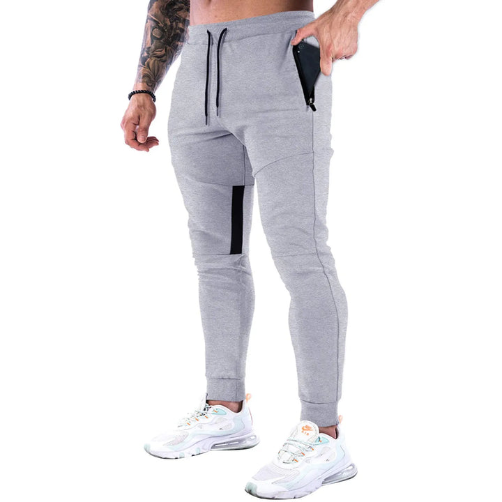 Mens slim fit tapered sweatpants joggers, view 3
