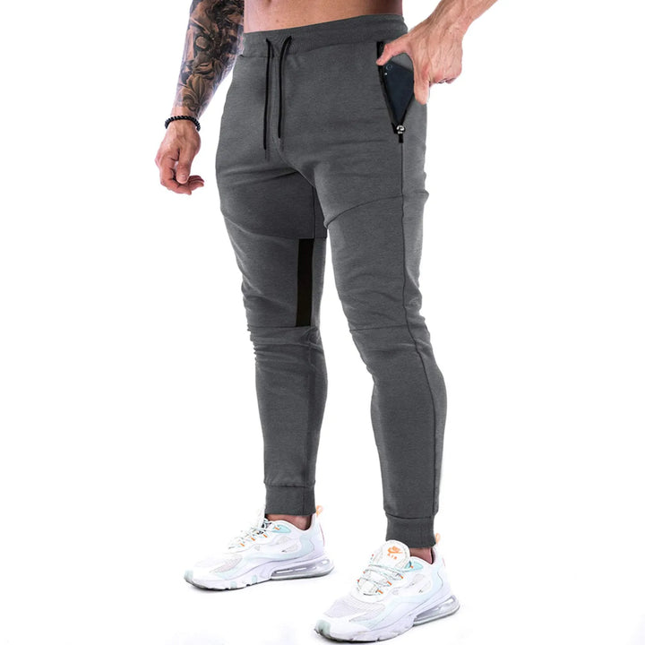 Mens slim fit tapered sweatpants joggers, view 1