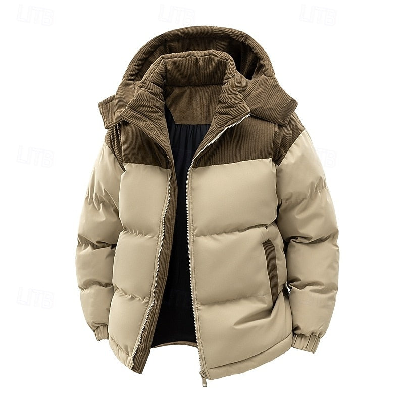 Ryder | Hooded Corduroy Puffer Jacket