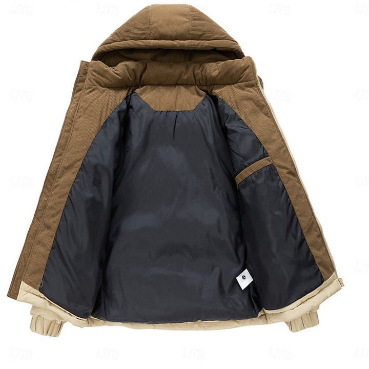 Phoenix | Hooded Quilted Corduroy Puffer Jacket