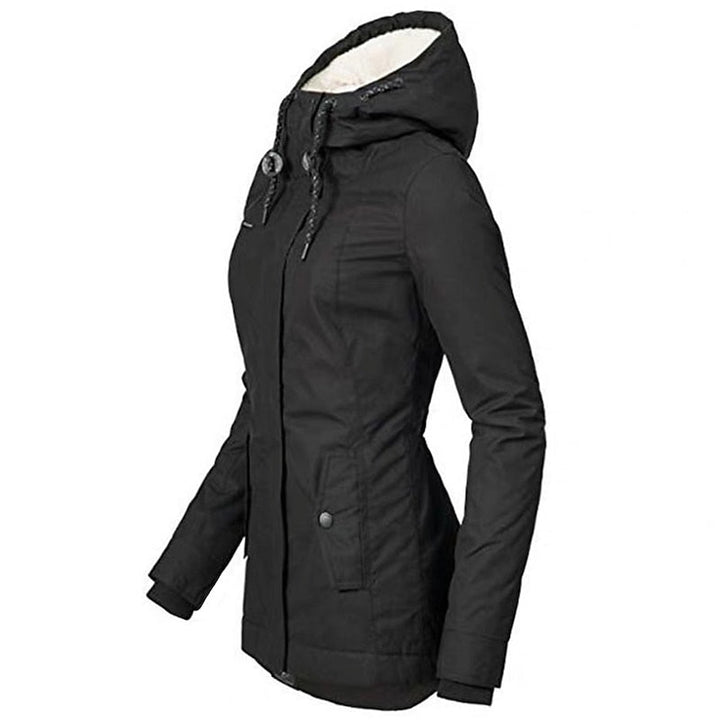 Holly | Zip Hooded Faux Fur Lined Jacket