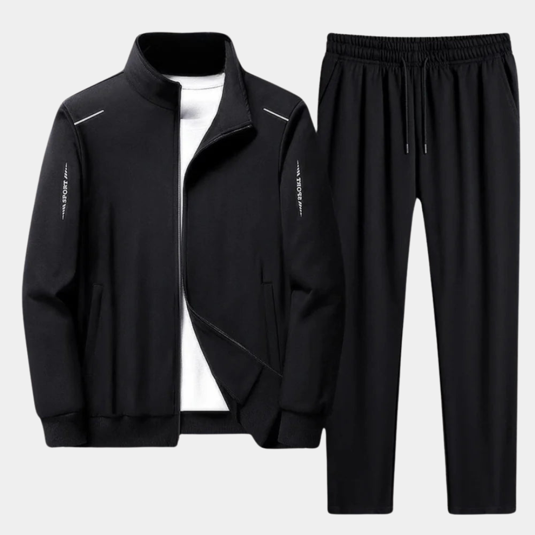 Caden mens tracksuit set black