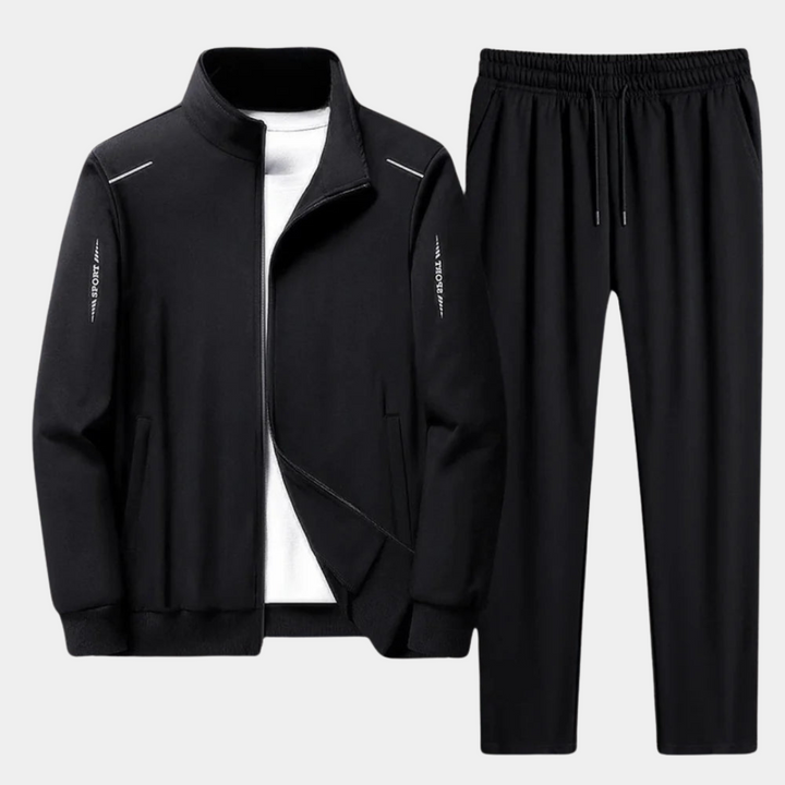 Caden mens tracksuit set black