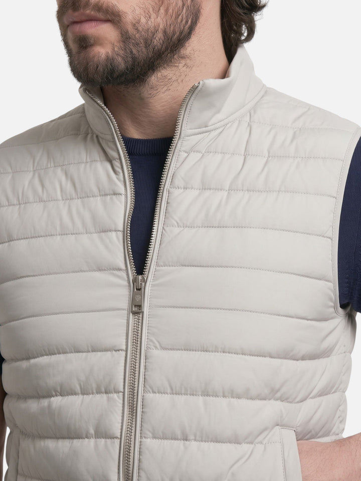 Mens quilted puffer vest zip-up, view 4