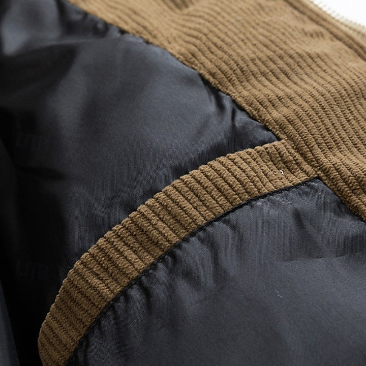 Phoenix | Hooded Quilted Corduroy Puffer Jacket