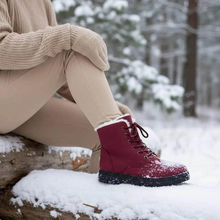 Peyton | Womens Lace-Up Faux Fur Snow Boots