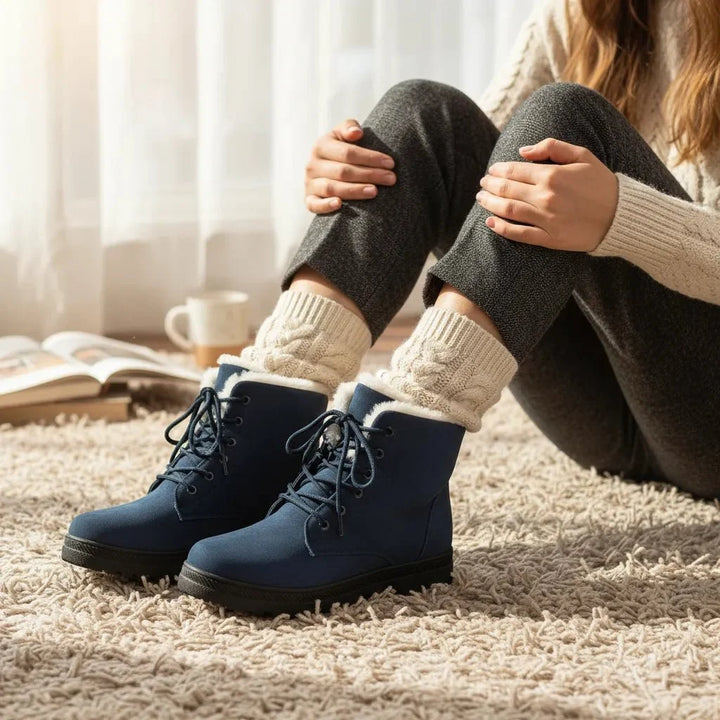 Peyton | Womens Lace-Up Faux Fur Snow Boots