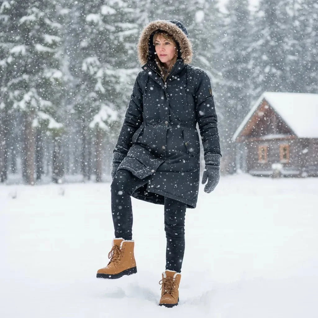Peyton | Womens Lace-Up Faux Fur Snow Boots