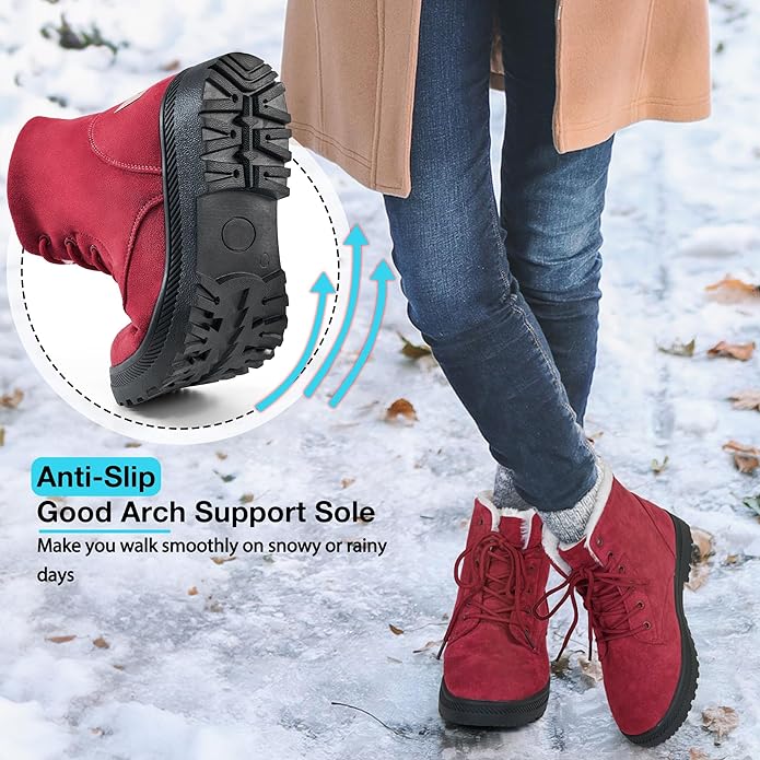 Peyton | Womens Lace-Up Faux Fur Snow Boots
