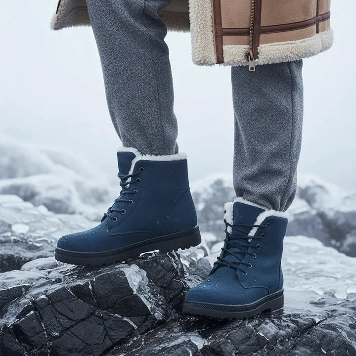 Peyton | Womens Lace-Up Faux Fur Snow Boots