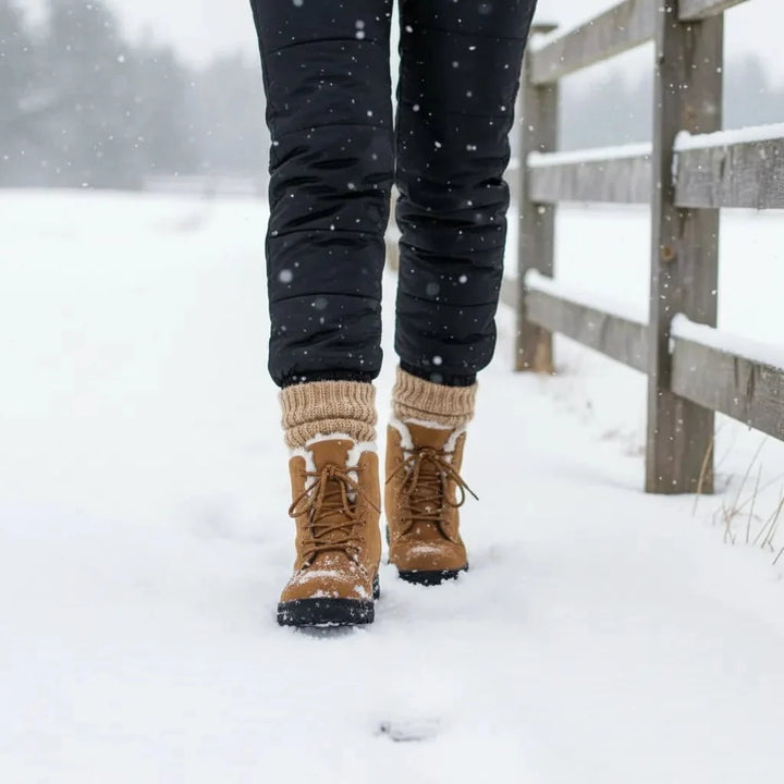 Peyton | Womens Lace-Up Faux Fur Snow Boots